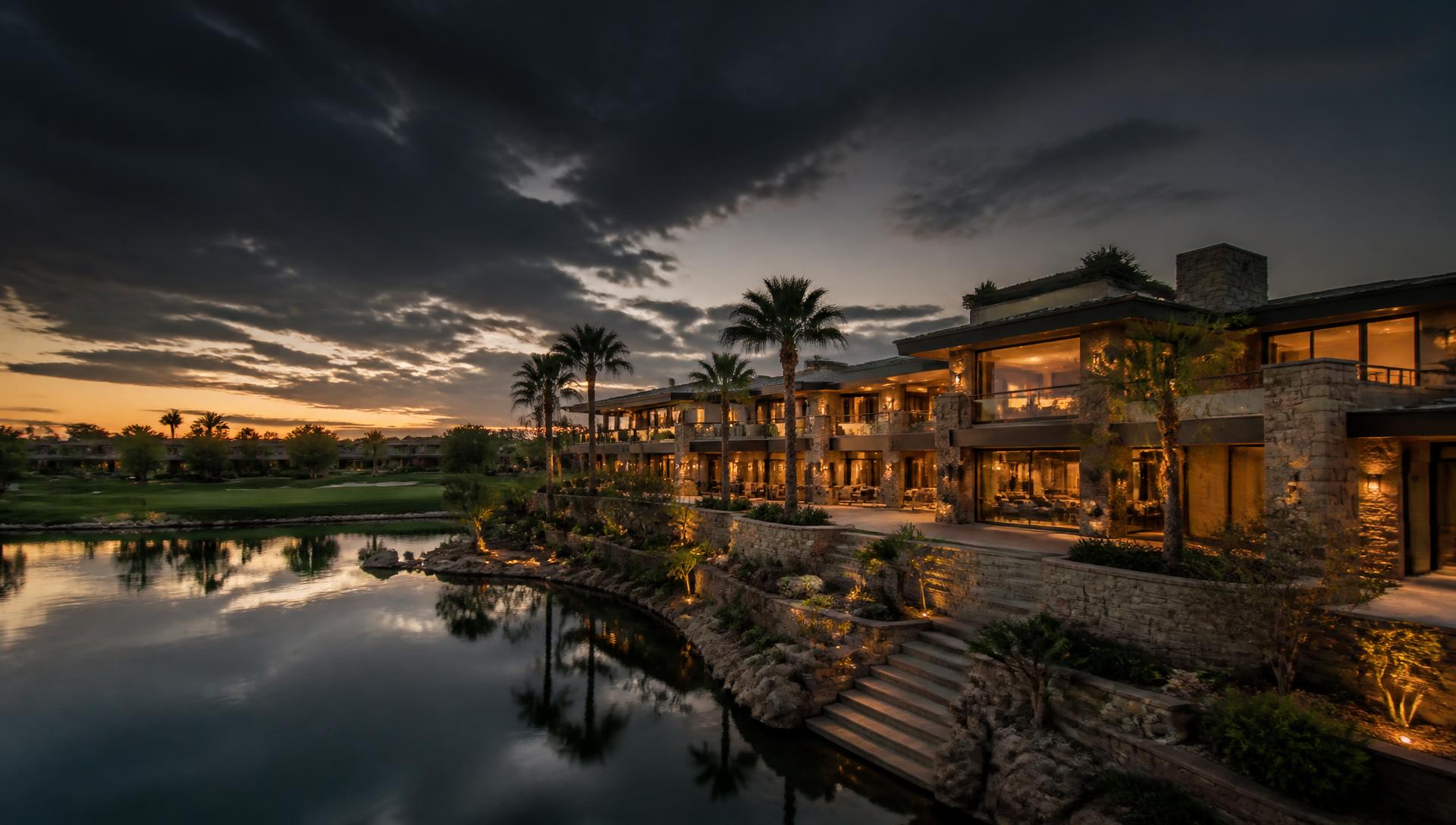M.O.O.N Properties luxury residence at dusk